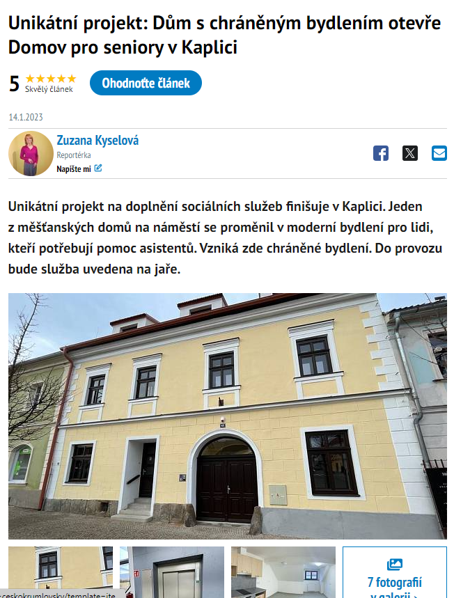 Chráněné bydlení 