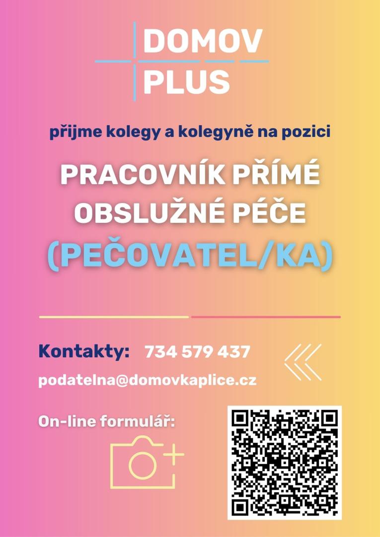 inzerát parcovník přímé obslužné péče