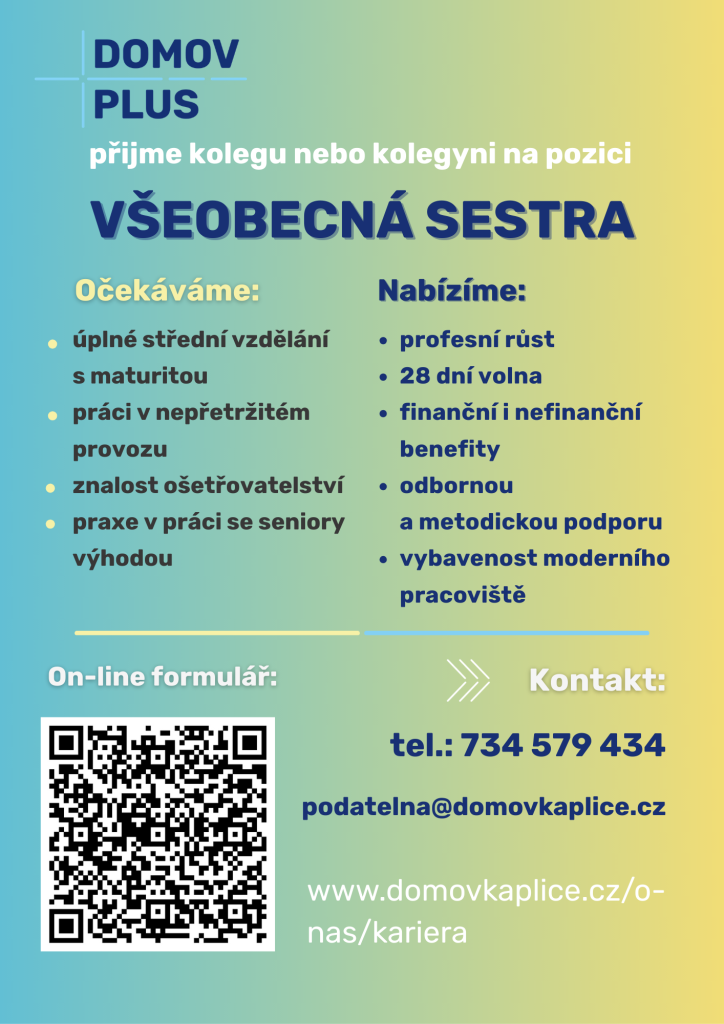 inzerát - všeobecná sestra 